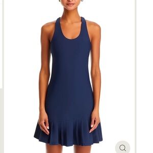 NWT Aqua Athletic Bloomingdale’s Pleated Hem Active Dress Built-in Shorts